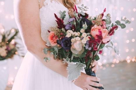 Posing with flowers