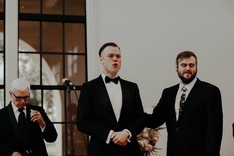 Watching the bride walk down the aisle - ardor photography