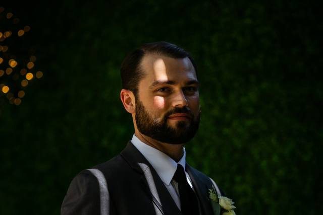 Groom portrait Magnolia Bells