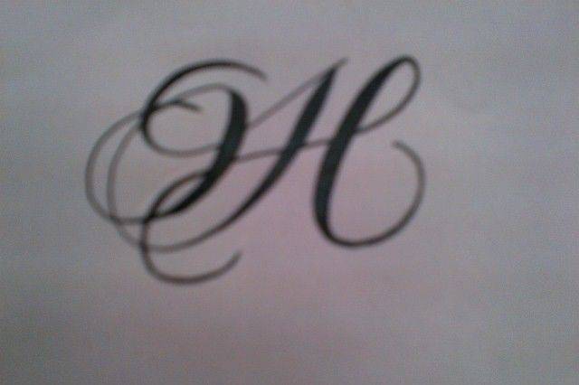 Single Initial Monogram for use on Wedding Invitation.