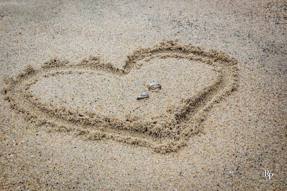 Beach wedding ceremony