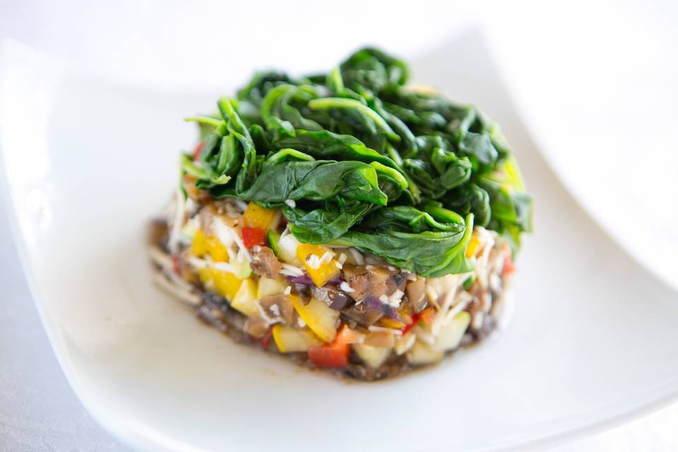 Stuffed Portobello mushroom