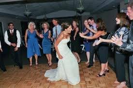 The bride dancing