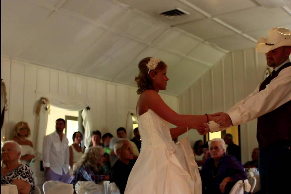 Katti and Nathan sharing their first dance as husband and wife.