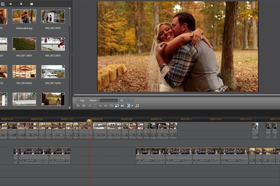 Screen shot of our editing process for Patrick and Leslie.