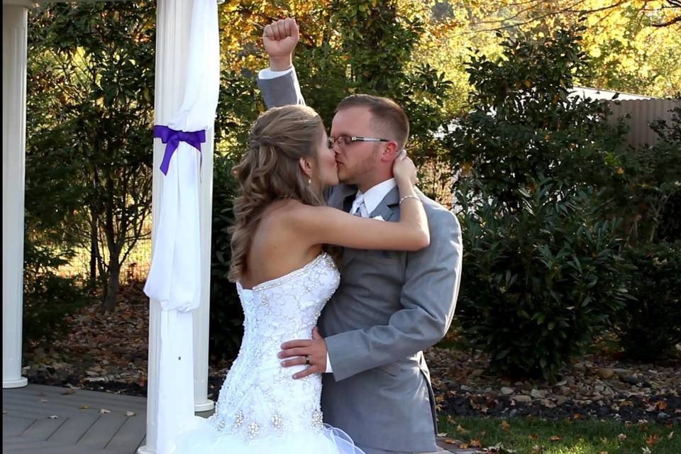 Justin was really excited to marry his bride!