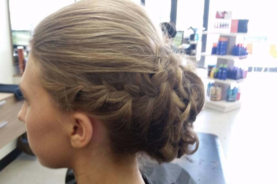 Chic updo with soft curls