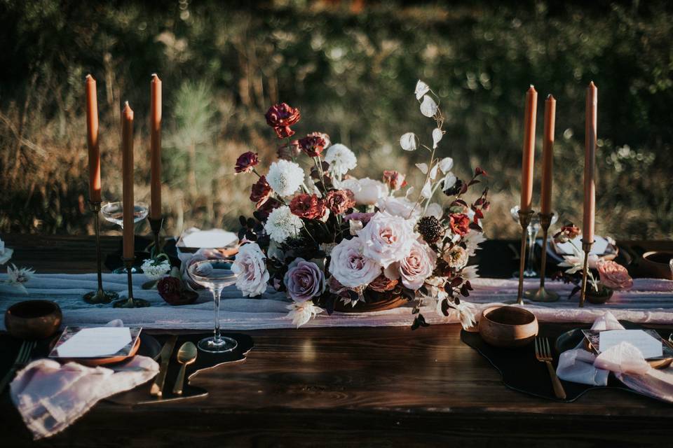 Long wooden table