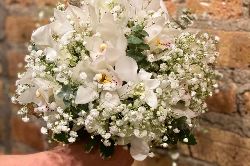 Baby's Breath & Orchid Bouquet
