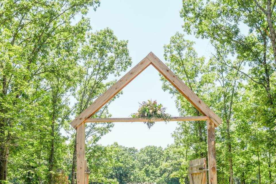 Wooden arch entrance