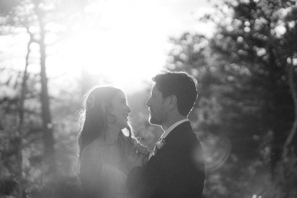 Black and white engagement