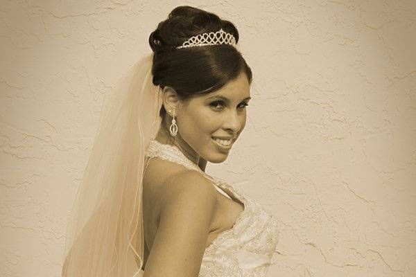 Sepia Bride Portrait