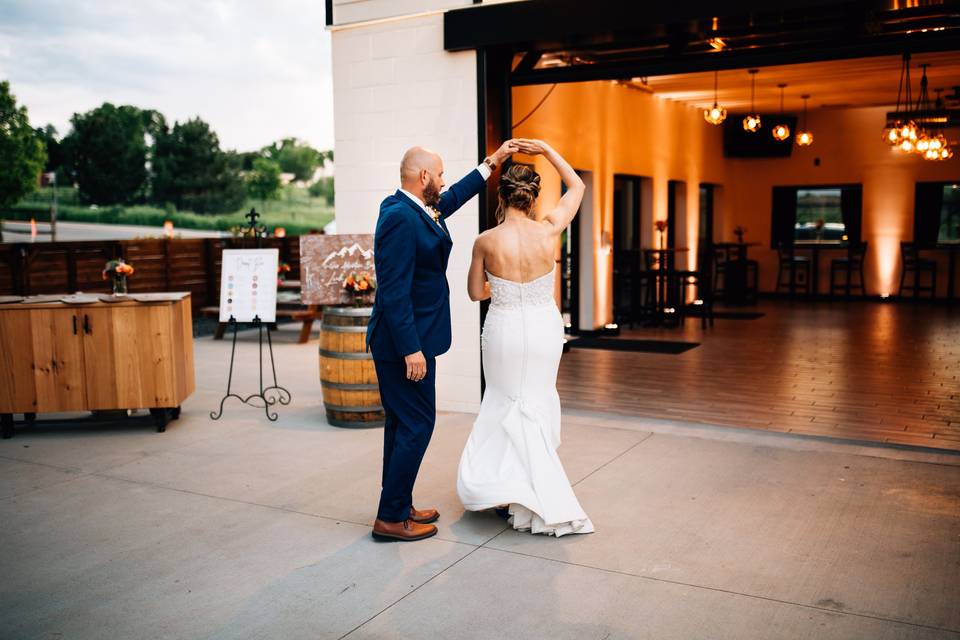 First dance on the patio