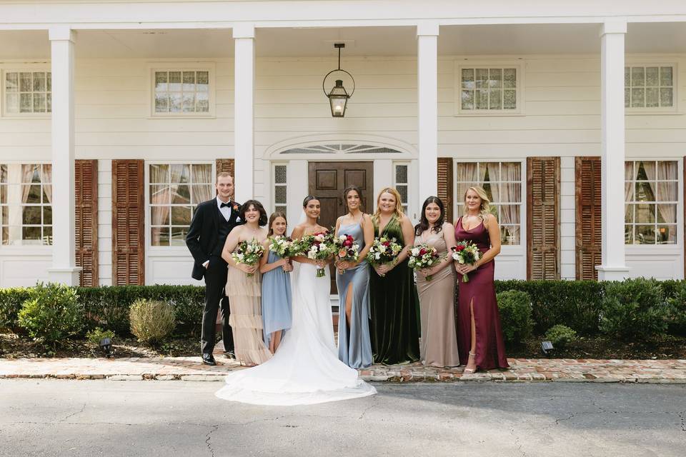 Pictures with bridesmaids