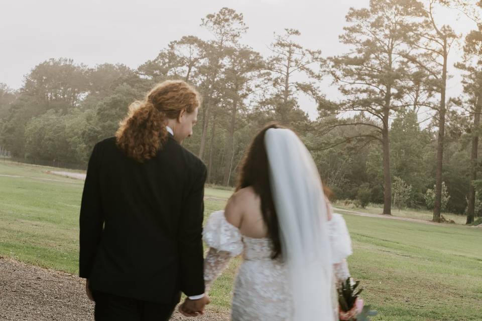 Walking after ceremony