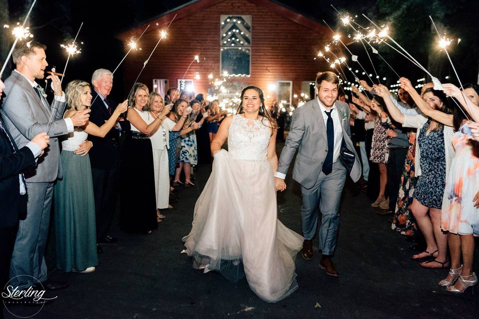 Sparkler exit! Photo by Sterling Imageworks Photography.