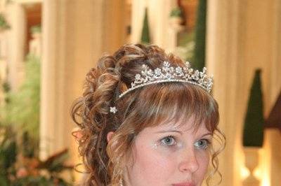 Bridal hair and tiara