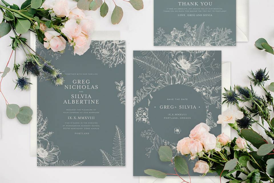 Letterpress florals