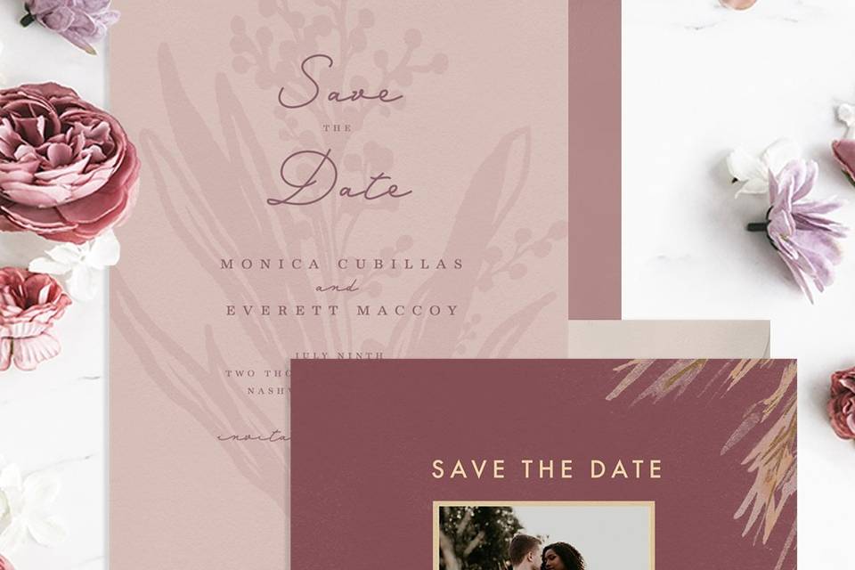 Romantic save the date designs