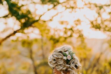 Romantic tousled updo