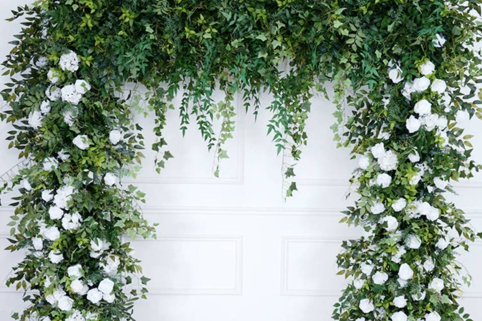 Silk flower arch