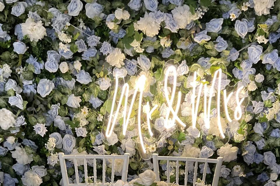 Faux flower walls