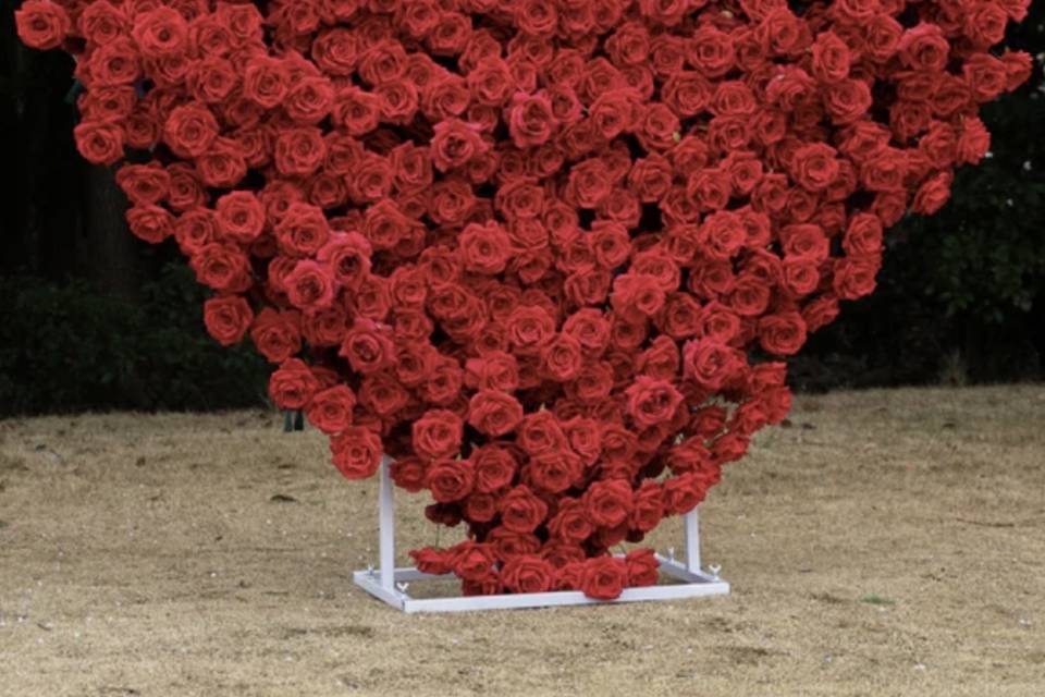 Faux flower HEART