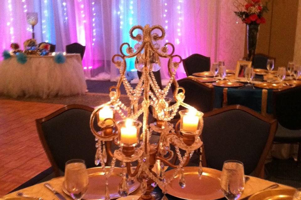 Crystal & Gold Candelabra