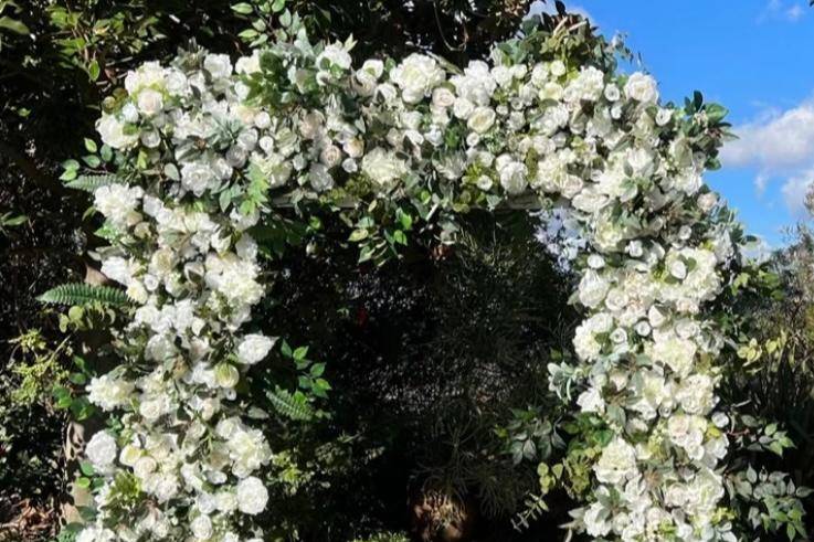 Royal Silk Floral Wedding Arch