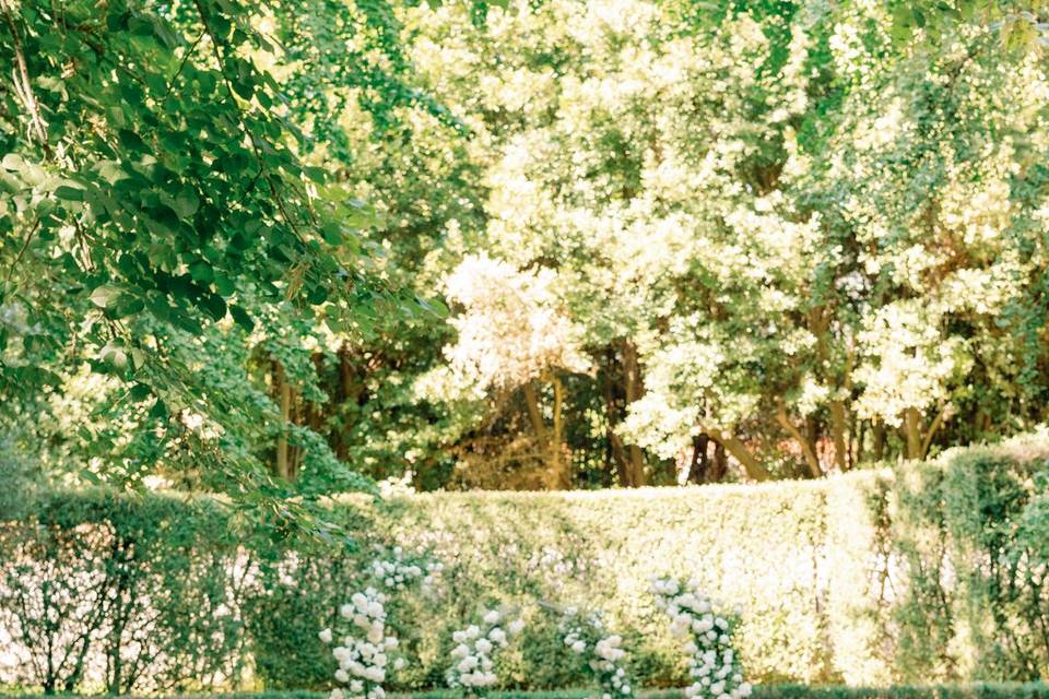 Garden wedding ceremony