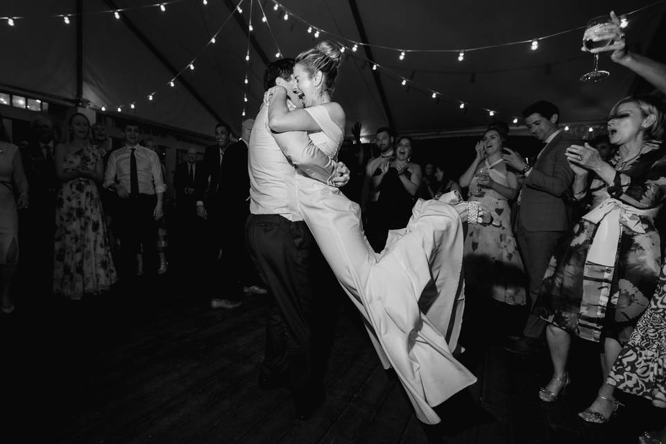 Bride and groom first dance