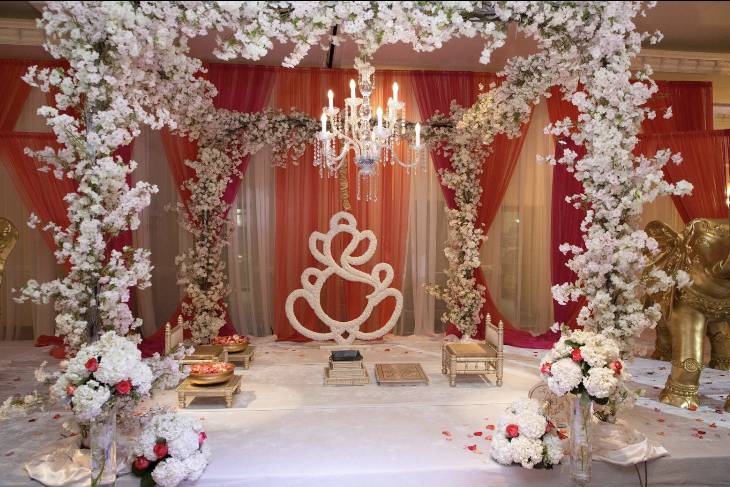 Cherry blossom mandap