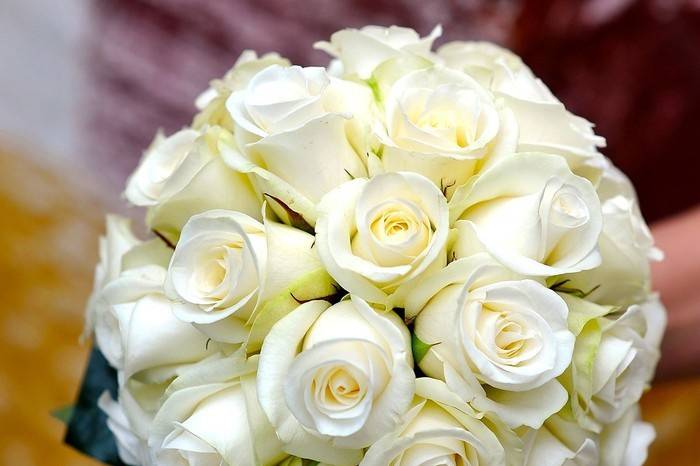 White Rose Bridal Bouquet