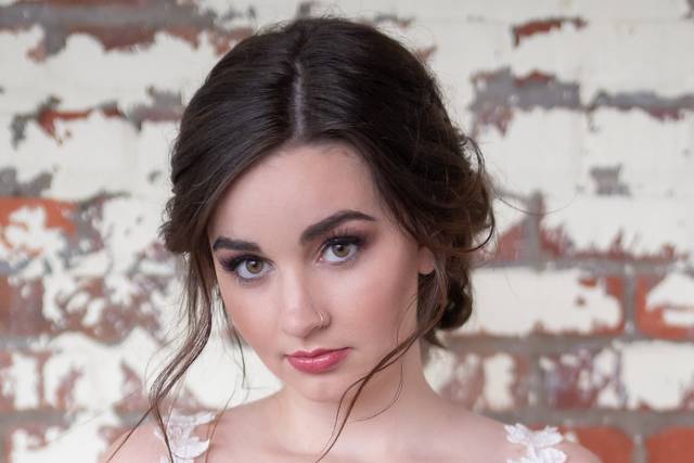 Soft updo bridal hair
