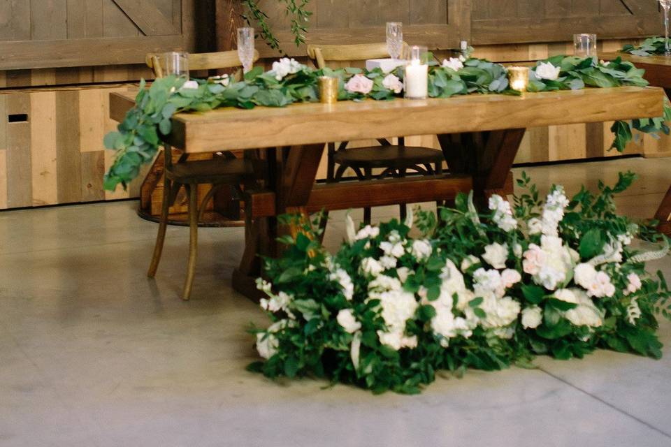 Behind the Newlyweds Table