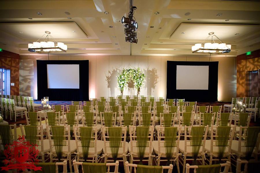 Audio Visual (Screen & Projectors) for Ceremony and Custom Monograms (Gobos)