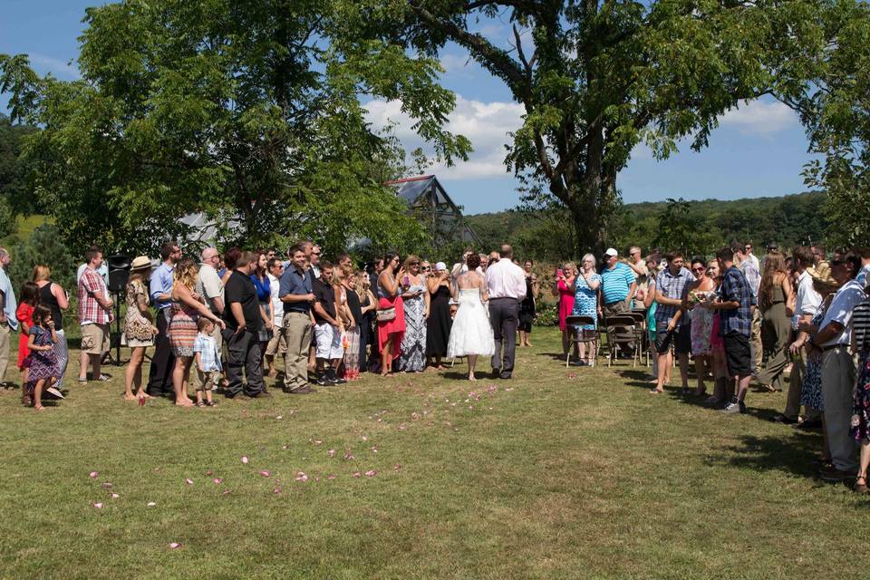 Father and Bride at Walnut Tree