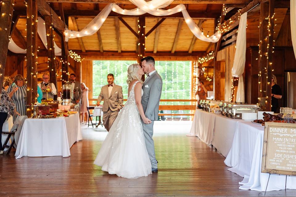 Dance and Kiss in Barn