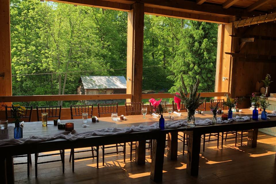 Farm Tables for Bridal Party