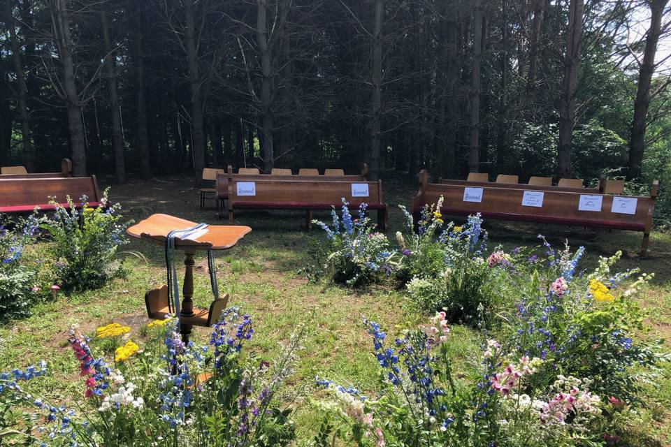 Circular Ceremony Church Pews