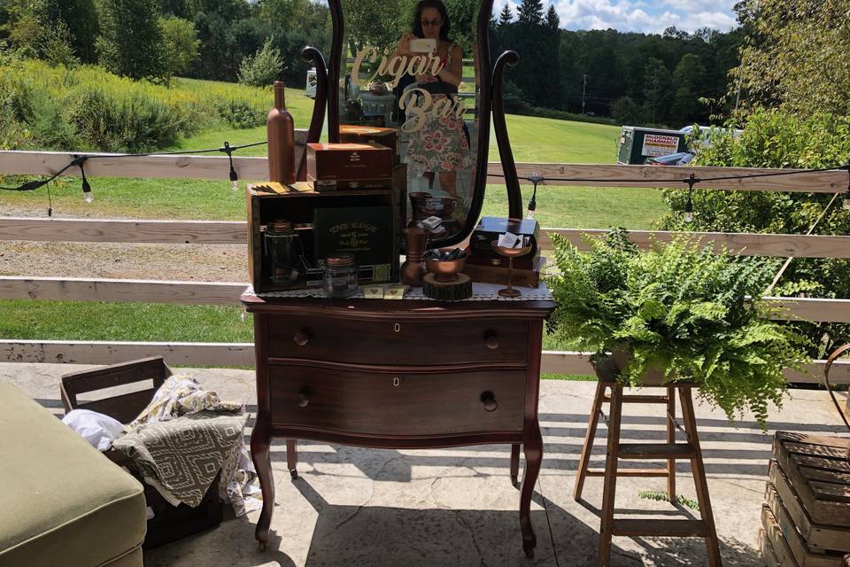 Cigar Bar on Barn Patio