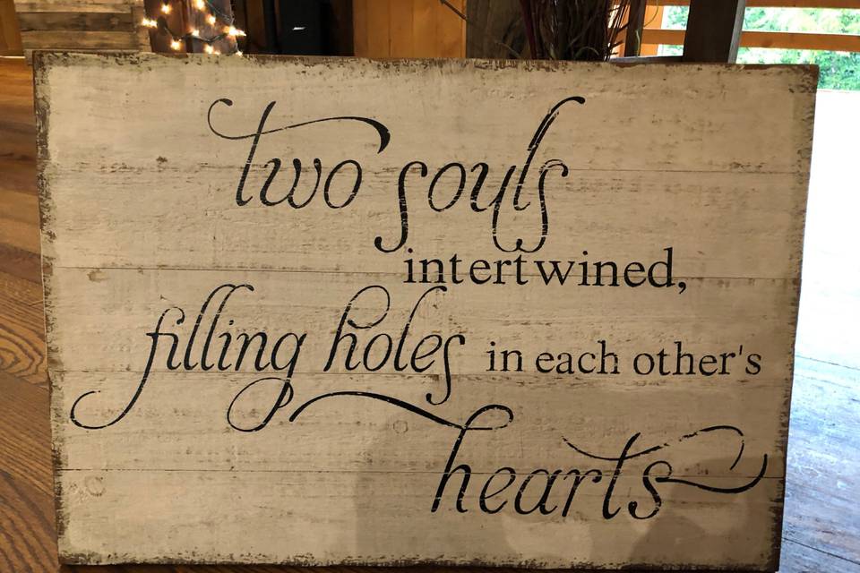 Love Ceremony Sign