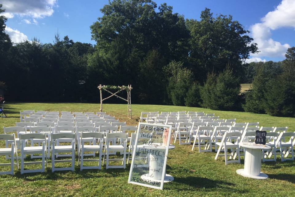 Farmhouse Field Ceremony