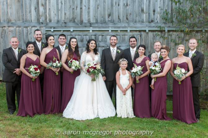 Barn Bridal Party Photo