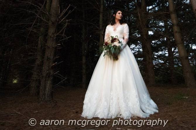 Bride at Pine Trees