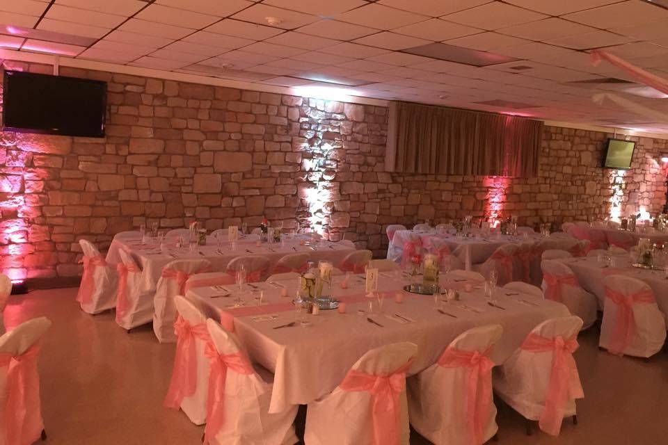 Reception and uplighting