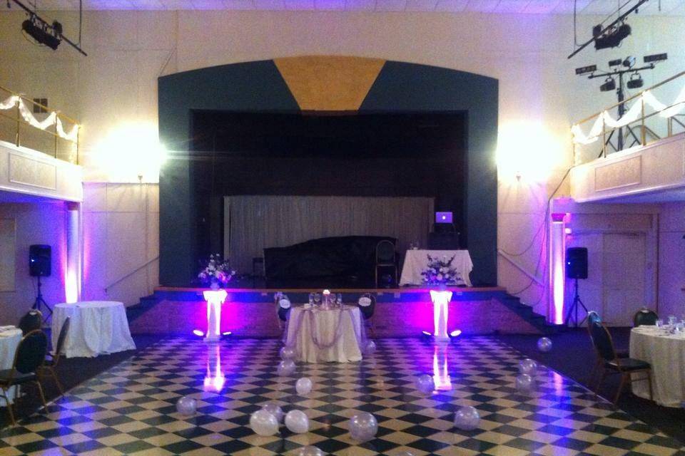 Dance floor and sweetheart table