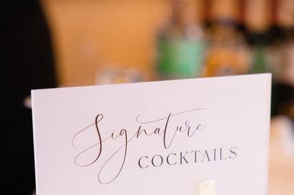 Signature Cocktails Signage