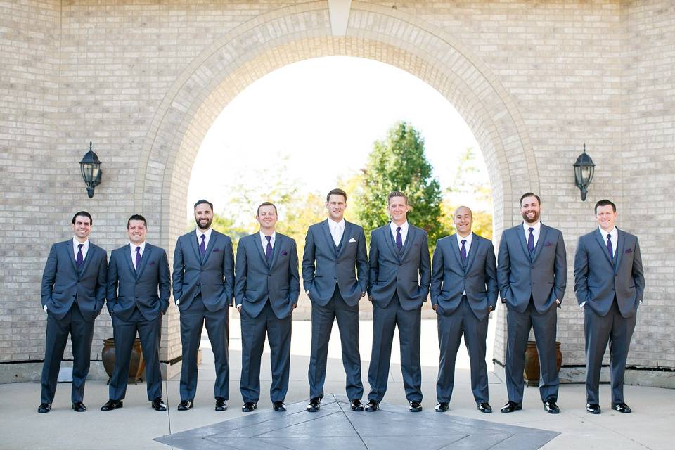 Groom and his groomsmen