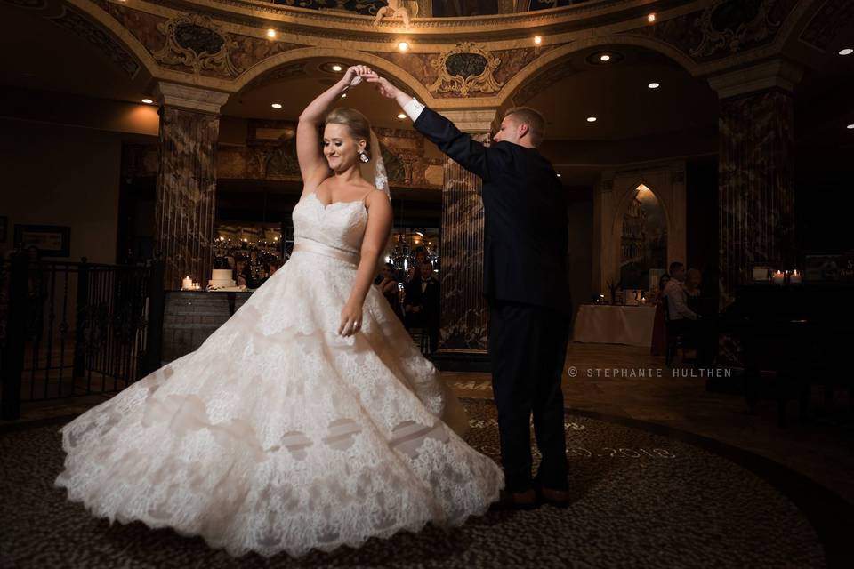 Twirling the bride